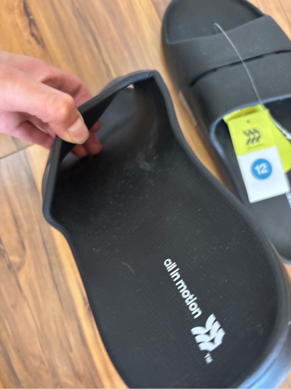 all in motion Black Slip-On Slide Sandals - Picture 3 of 6